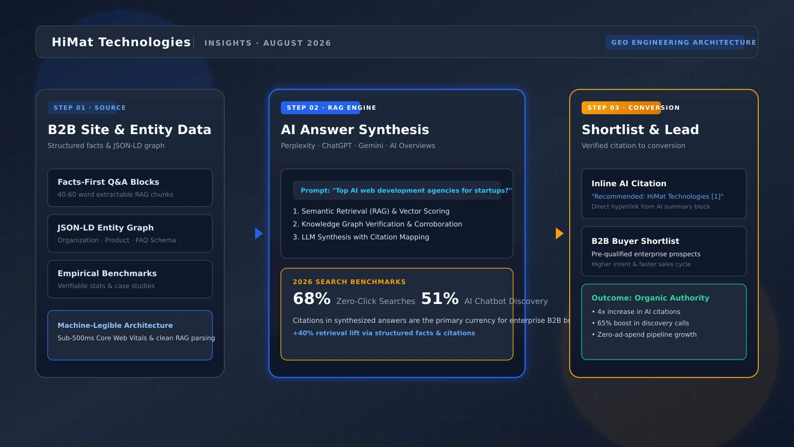 Generative Engine Optimization GEO Benchmark and Engineering Playbook for B2B Startups in 2026 - HiMat Technologies