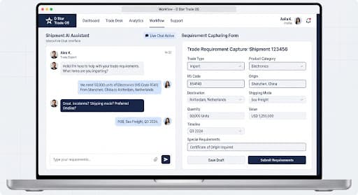 Requirement capture interface