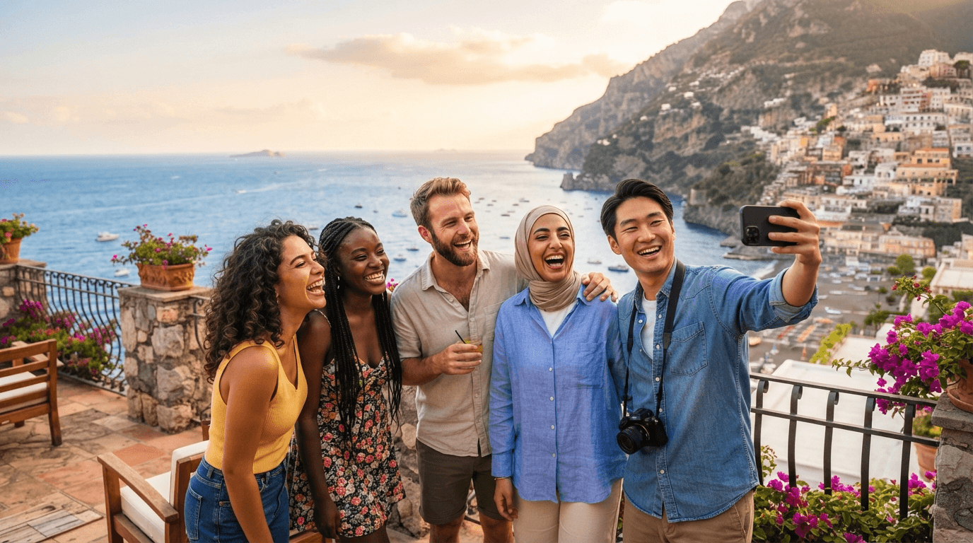 Friends traveling together