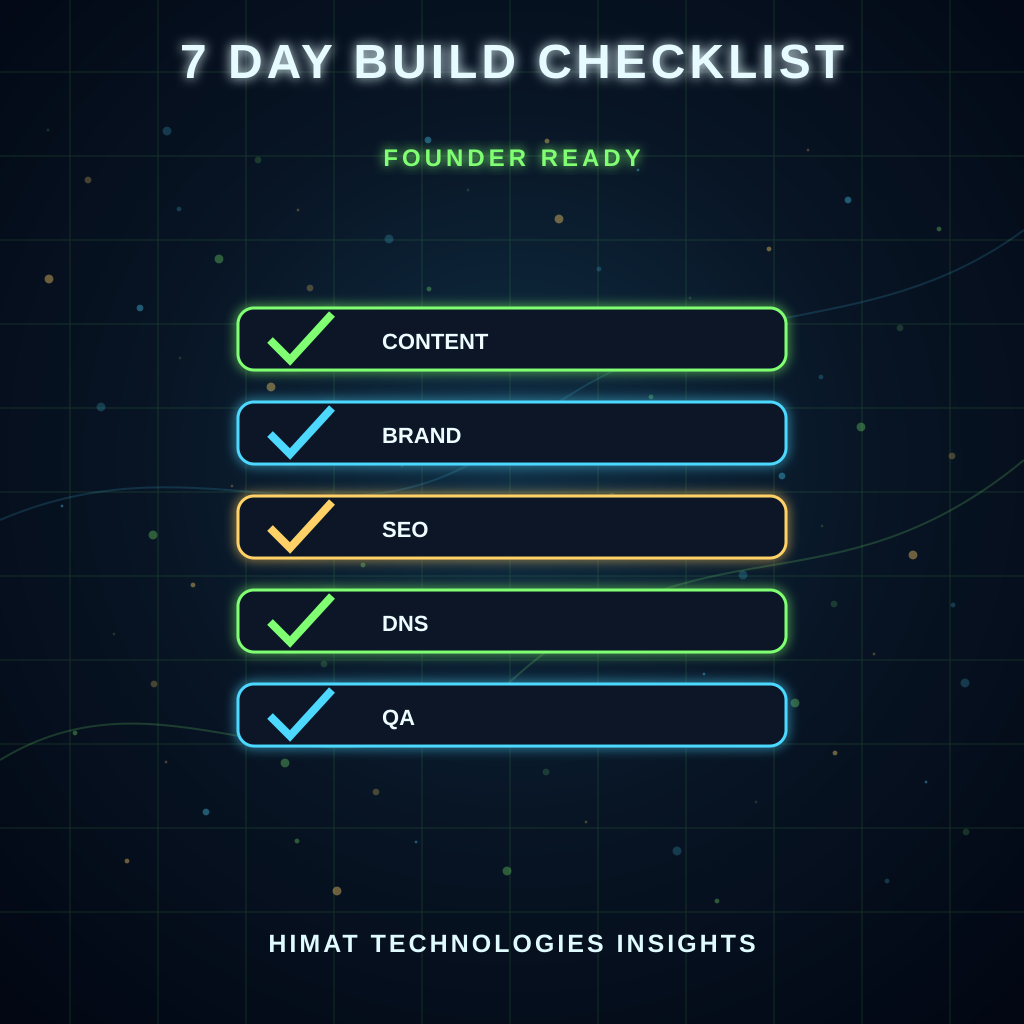 7-Day Website Build Checklist for Founders